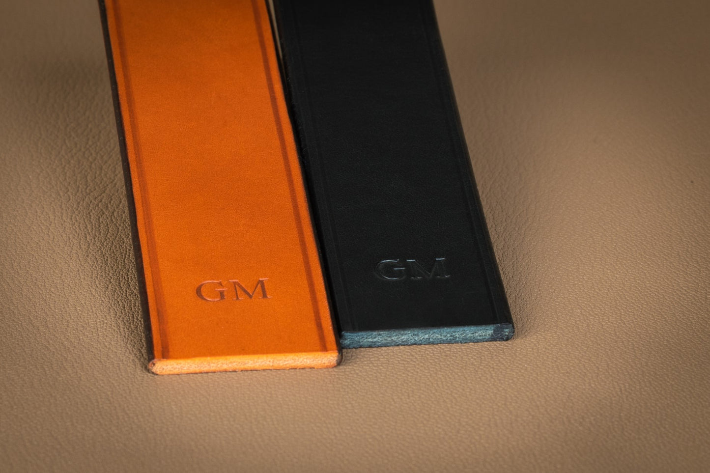 Vegetable-tanned leather belt with 40 mm buckle