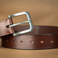 Vegetable-tanned leather belt with 40 mm buckle