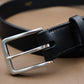 Vegetable-tanned leather belt with 35 mm buckle